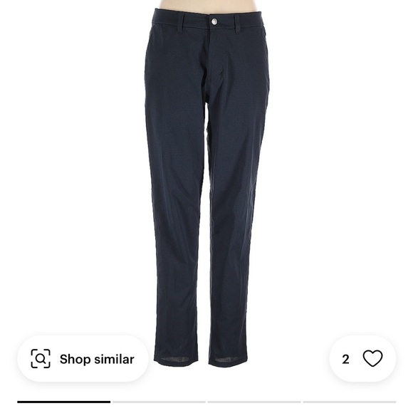 Lululemon Athletica Dark Blue Straight Leg Pants Very Good Condition Size 34 - Picture 1 of 5